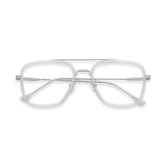 Eydology Devon Clear/Chrome Glasses 1