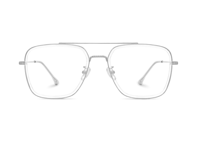 Eydology Devon Clear/Chrome Glasses 2