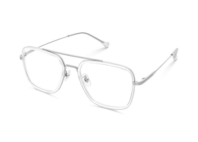 Eydology Devon Clear/Chrome Glasses 5
