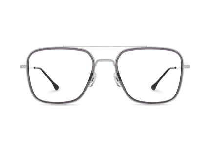 Eydology Devon Clear Dark Grey/Chrome Glasses 2