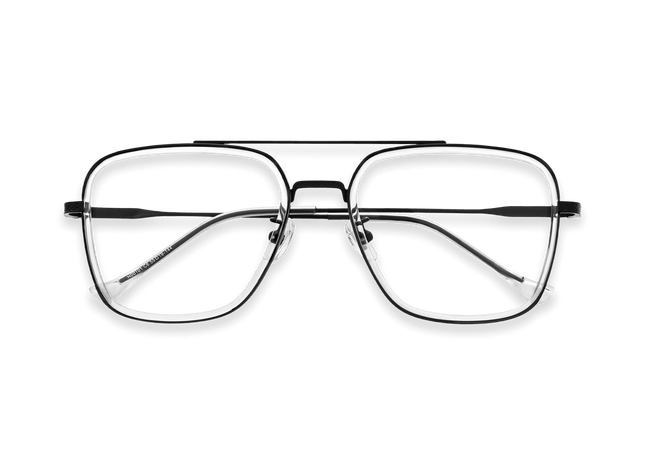 Eydology Devon Clear Grey/Black Glasses 1