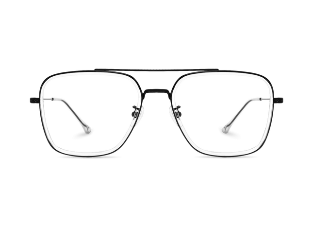 Eydology Devon Clear Grey/Black Glasses 2