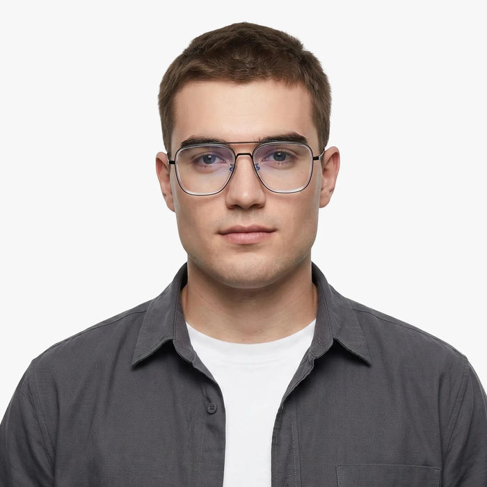 Eydology Devon Clear Grey/Black Glasses 4