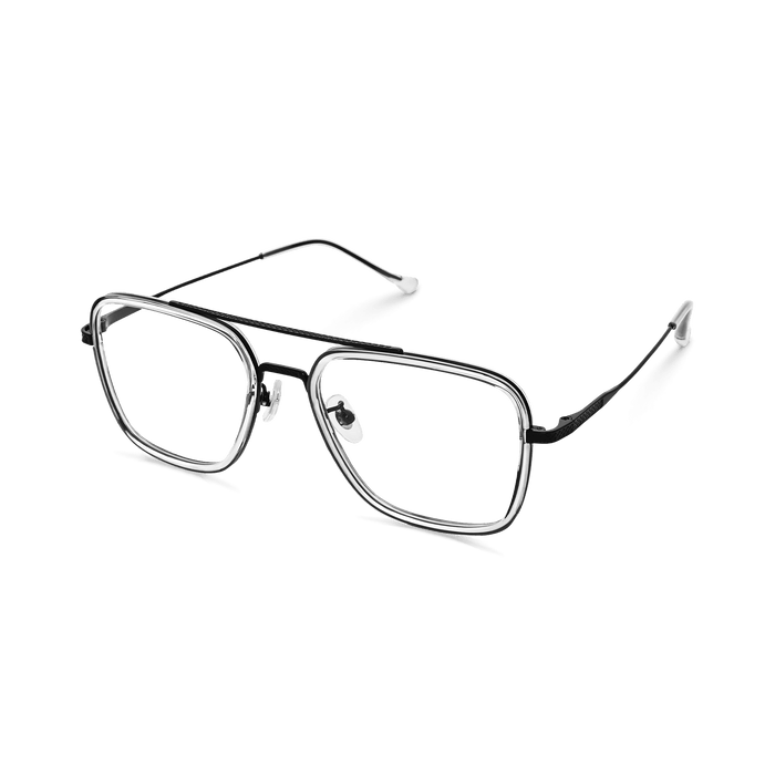 Eydology Devon Clear Grey/Black Glasses 5