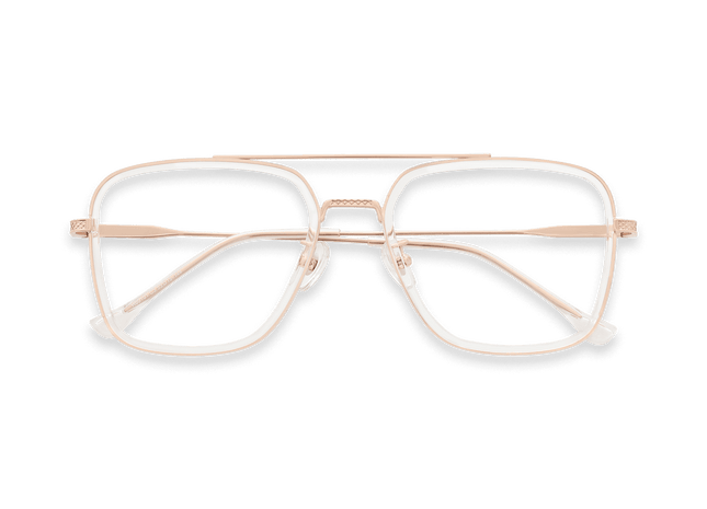 Eydology Devon Clear/Rose Gold Glasses 1