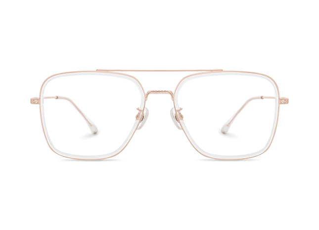 Eydology Devon Clear/Rose Gold Glasses 2