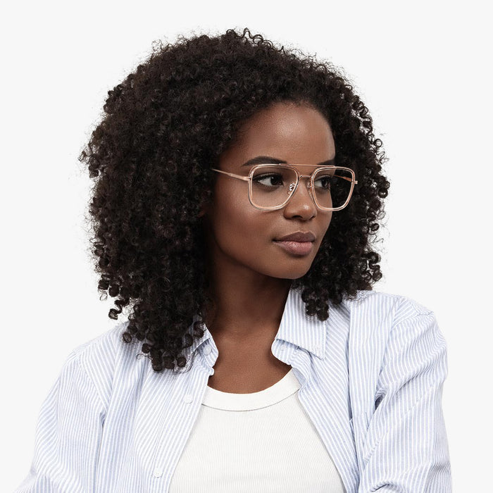 Eydology Devon Clear/Rose Gold Glasses 3