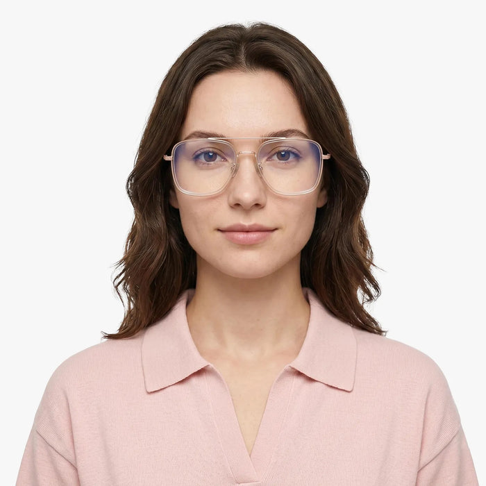 Eydology Devon Clear/Rose Gold Glasses 4