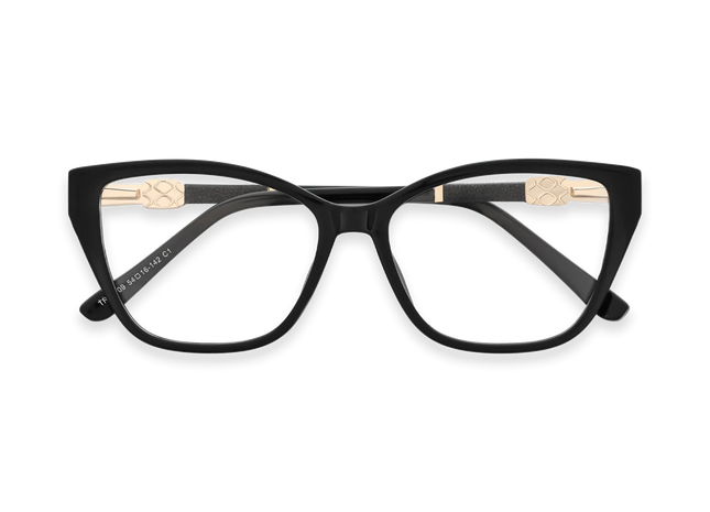 Eydology Diana Black Women's Cat Eye Glasses 1