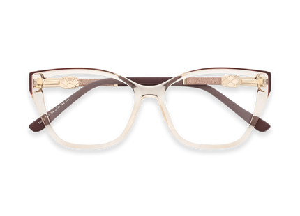 Eydology Diana Cat Eye Champagne Women's Eyeglasses 1