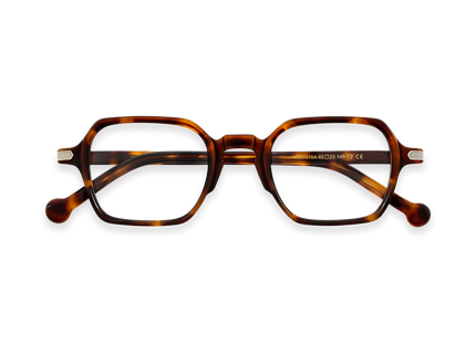 Eydology Eden Amber Tortoise Men's Square Glasses 1