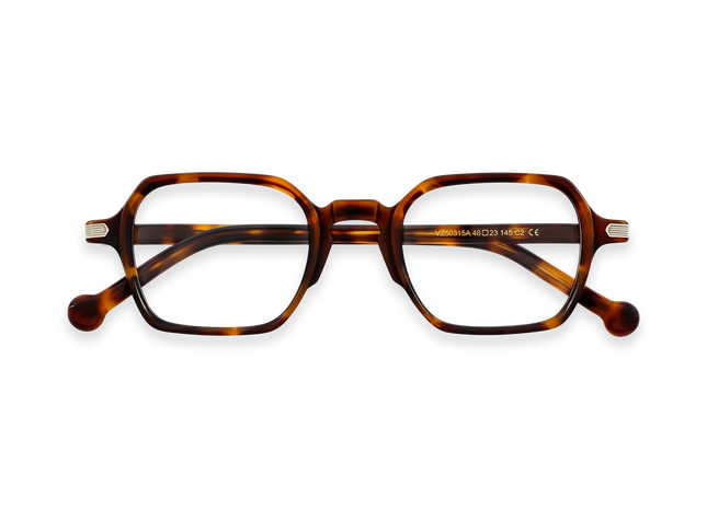 Eydology Eden Amber Tortoise Men's Square Glasses 1