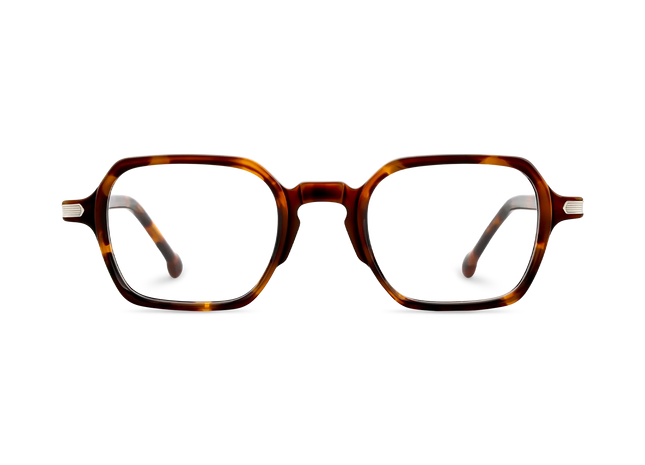 Eydology Eden Amber Tortoise Men's Square Glasses 2