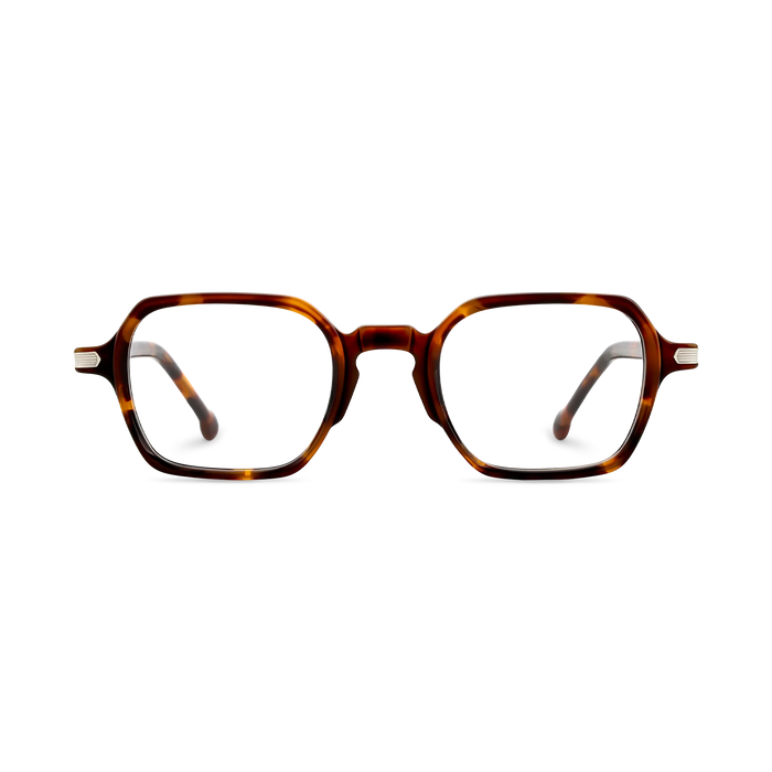 Eydology Eden Amber Tortoise Men's Square Glasses 2