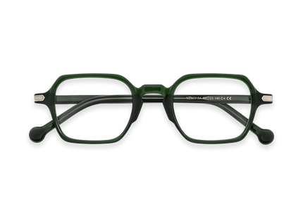 Eydology Eden Crystal Bottle Green Men's Square Glasses 1