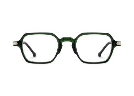Eydology Eden Crystal Bottle Green Men's Square Glasses 2