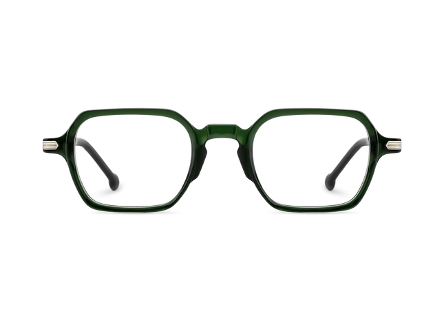 Eydology Eden Crystal Bottle Green Men's Square Glasses 2