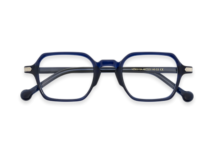 Eydology Eden Crystal Dark Blue Men's Square Glasses 1