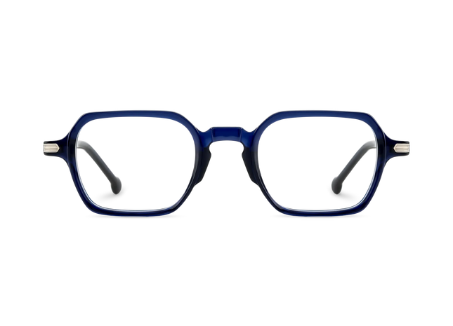 Eydology Eden Crystal Dark Blue Men's Square Glasses 2