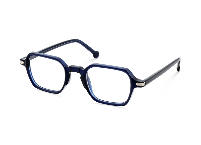 Eydology Eden Crystal Dark Blue Men's Square Glasses 3