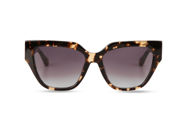 Eydology Edith Blonde Tortoise Frame Grey Gradient Lens Sunglasses 1