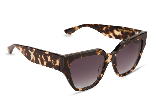 Eydology Edith Blonde Tortoise Frame Grey Gradient Lens Sunglasses 2