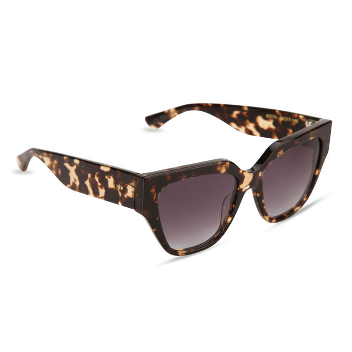 Eydology Edith Blonde Tortoise Frame Grey Gradient Lens Sunglasses 2