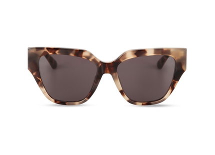 Eydology Edith Cream Tortoise Frame Grey Lens Sunglasses 1