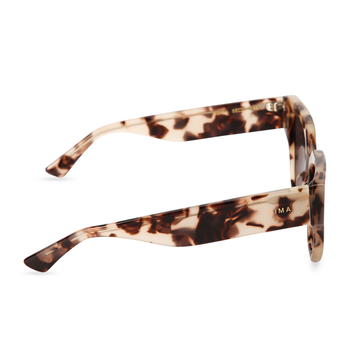 Eydology Edith Cream Tortoise Frame Grey Lens Sunglasses 3