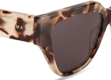 Eydology Edith Cream Tortoise Frame Grey Lens Sunglasses 4