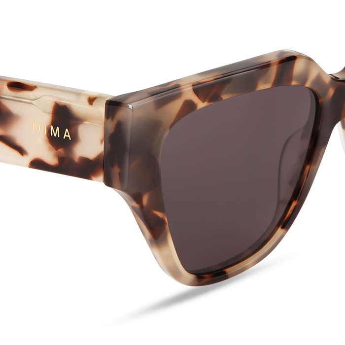 Eydology Edith Cream Tortoise Frame Grey Lens Sunglasses 4