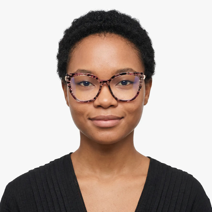 Eydology Elliana Gold Black Purple Tortoise Eyeglasses 4