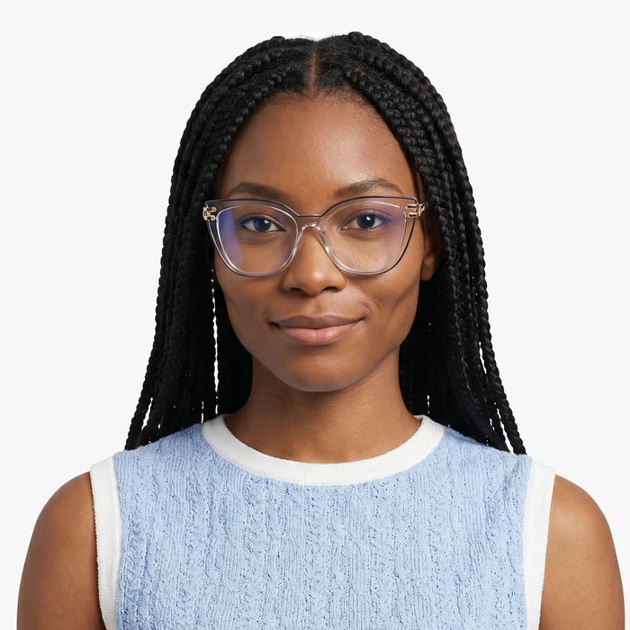 Eydology Elliana Gold Blue Eyeglasses 3