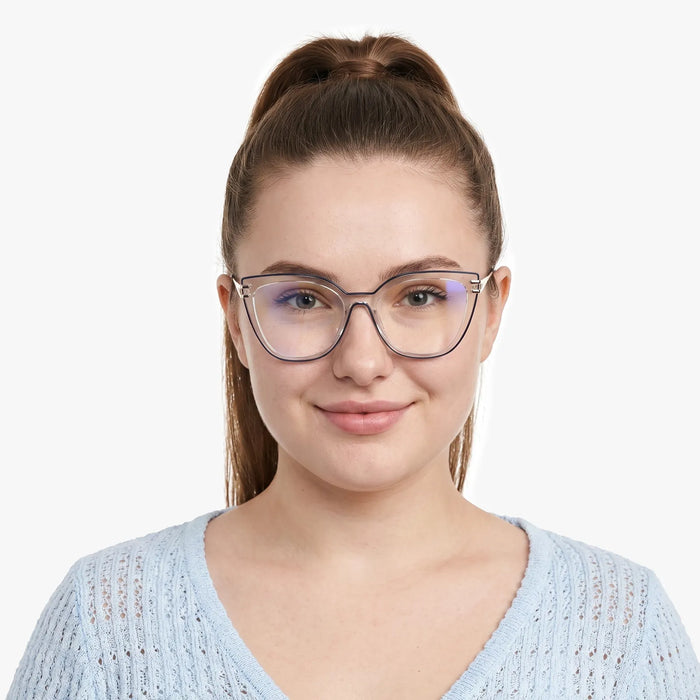 Eydology Elliana Gold Blue Eyeglasses 4