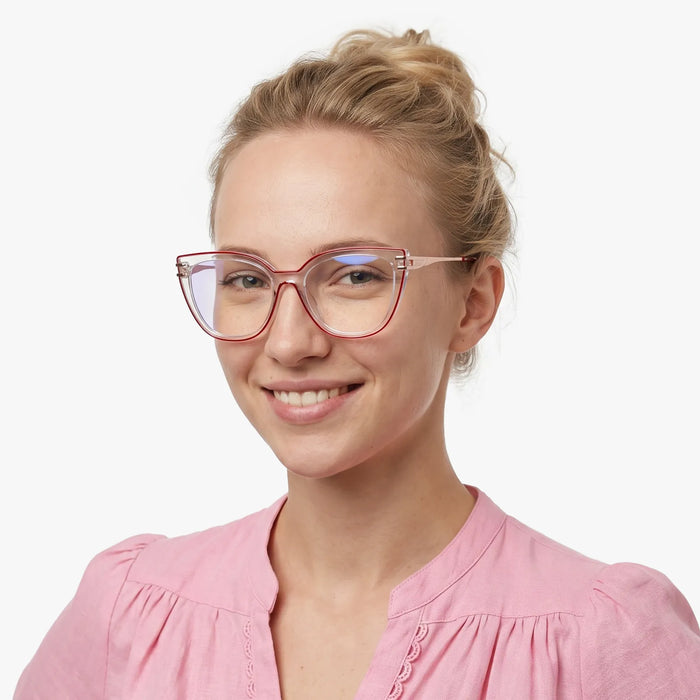 Eydology Elliana Gold Red Eyeglasses 4