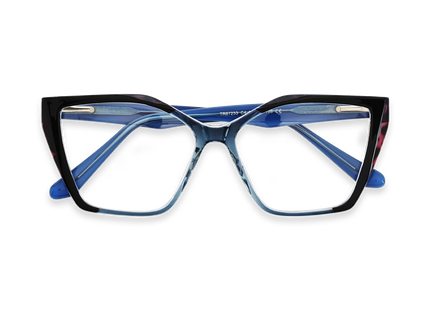 Eydology Elora Blue Women's Cat Eye Glasses 1