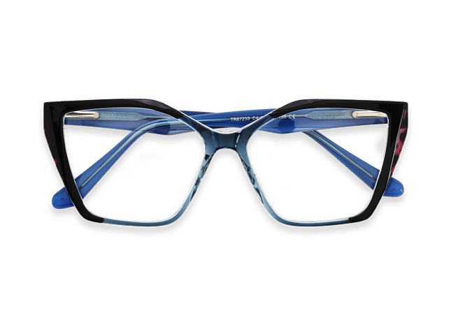 Eydology Elora Blue Women's Cat Eye Glasses 1