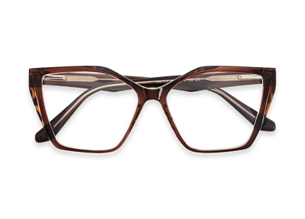 Eydology Elora Dark Brown Women's Cat Eye Glasses 1