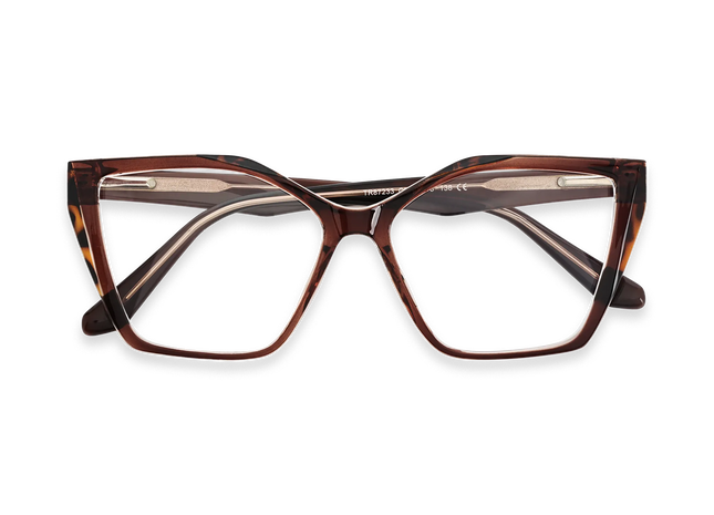 Eydology Elora Dark Brown Women's Cat Eye Glasses 1