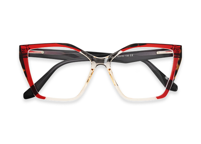 Eydology Elora Red Women's Cat Eye Glasses 1