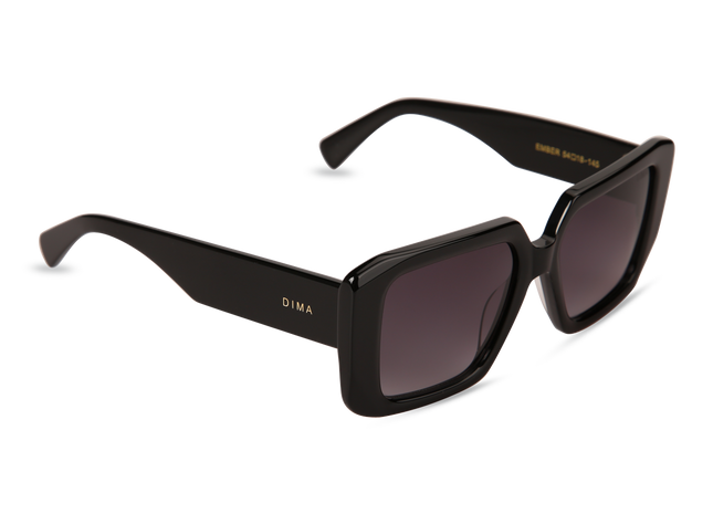 Eydology Ember Black Frame Grey Gradient Lens Sunglasses 2