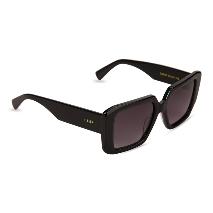 Eydology Ember Black Frame Grey Gradient Lens Sunglasses 2