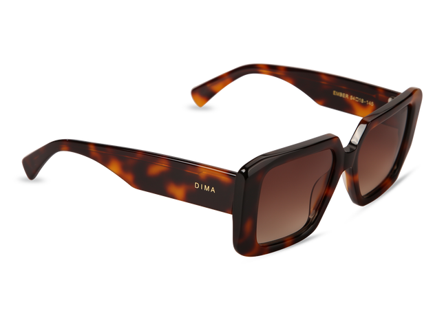 Eydology Ember Tortoise Frame Brown Gradient Lens Sunglasses 2