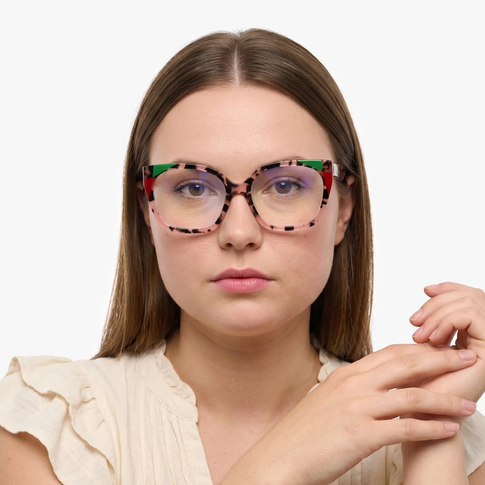 Eydology Emerie Pink Tortoise Glasses 4