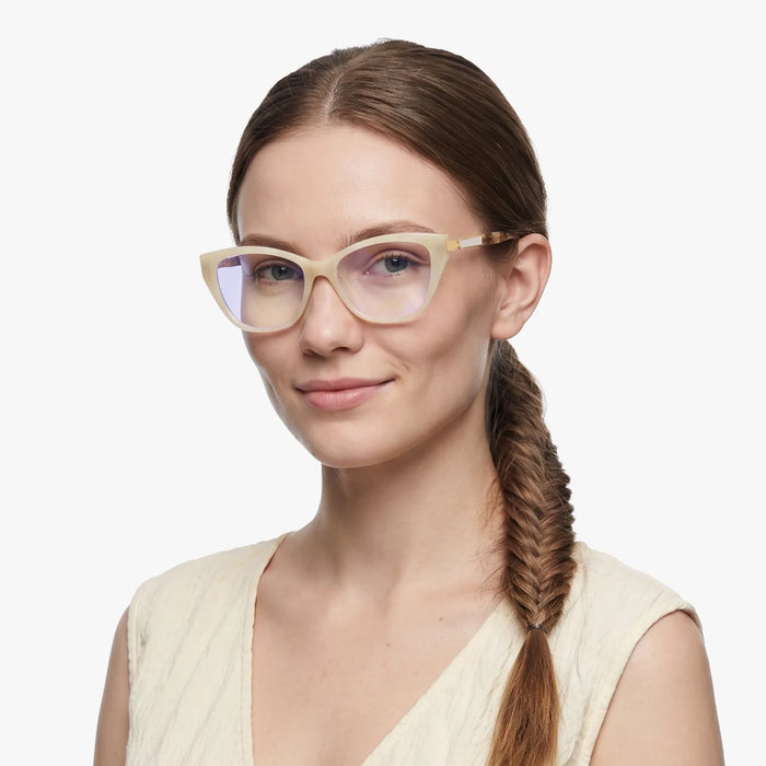 Eydology Emir Milky White Eyeglasses 4