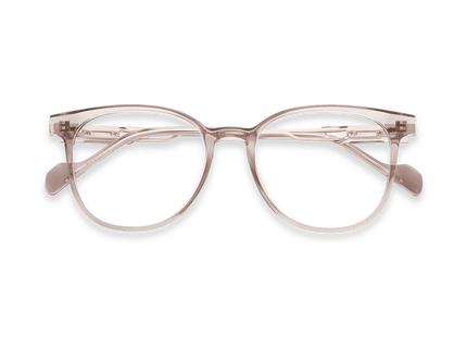 Eydology Emmalynn Clear Light Grey Pink/Light Gold Glasses 1