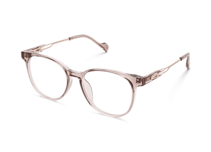 Eydology Emmalynn Clear Light Grey Pink/Light Gold Glasses 3