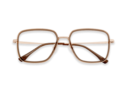 Eydology Enzo Crystal Brown/Rose Gold Glasses 1