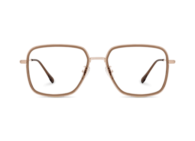 Eydology Enzo Crystal Brown/Rose Gold Glasses 2