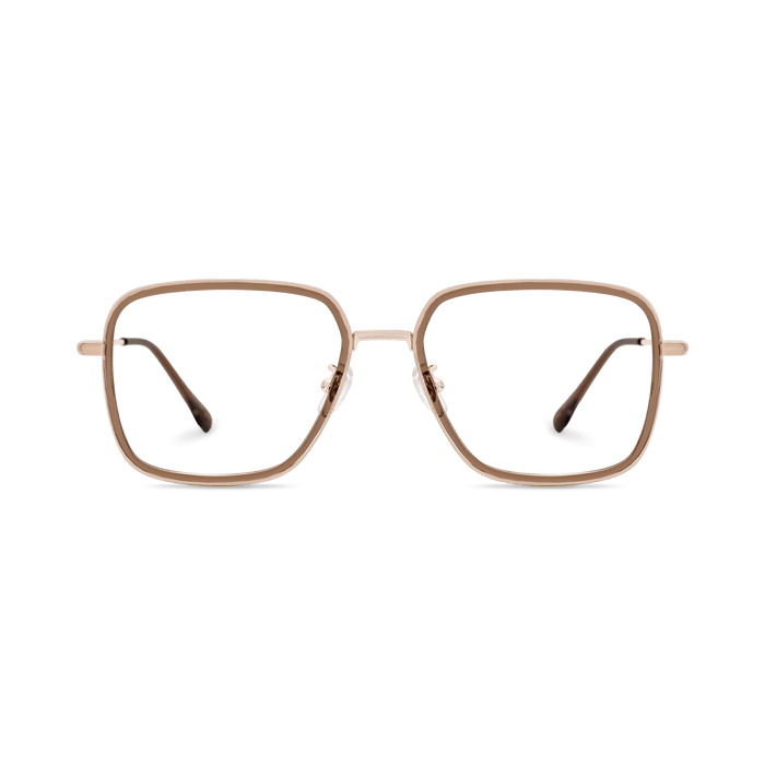 Eydology Enzo Crystal Brown/Rose Gold Glasses 2